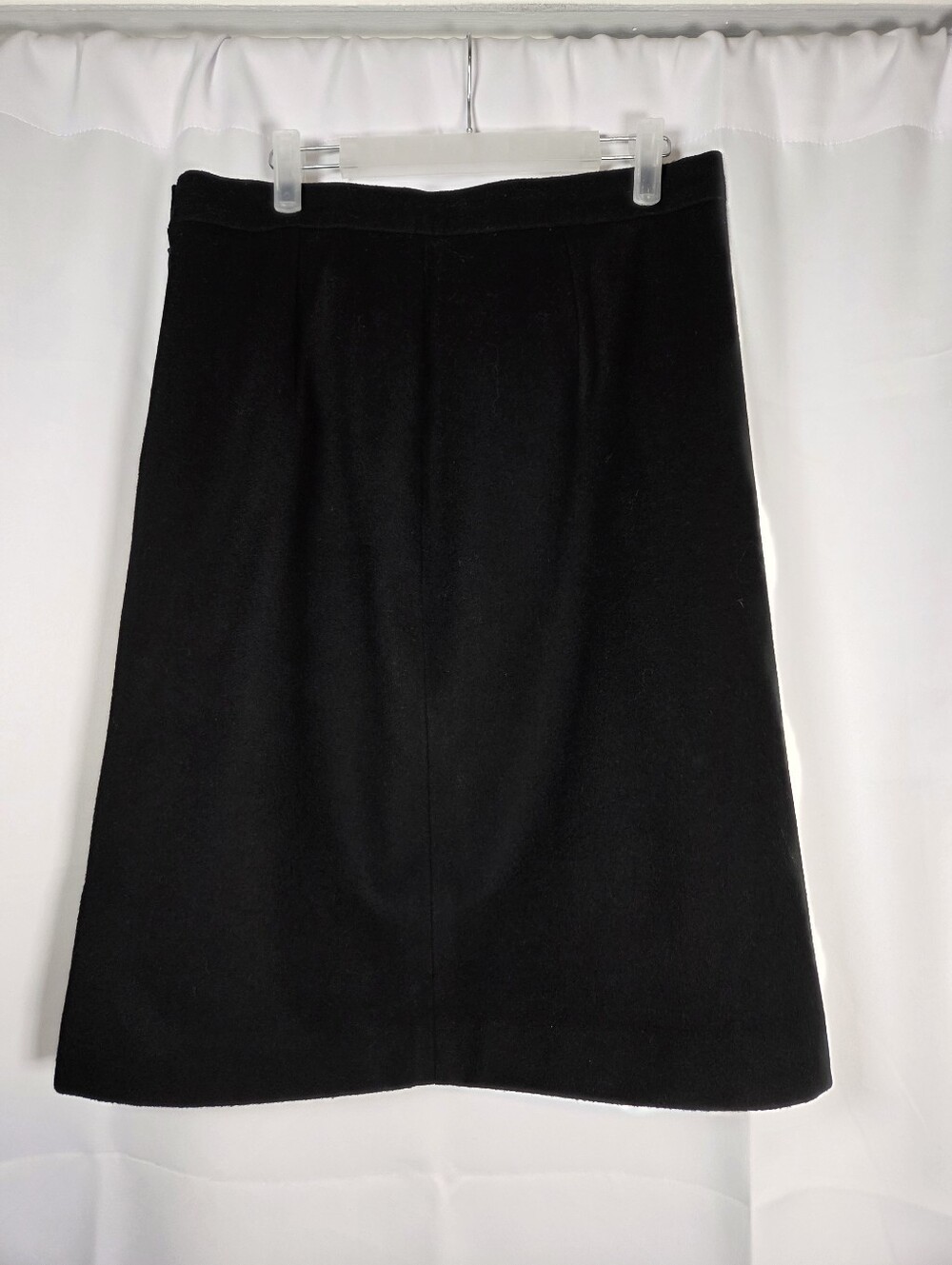 Burberry Black Wool Cashmere Knee Length Pencil Skirt Women's Size 12